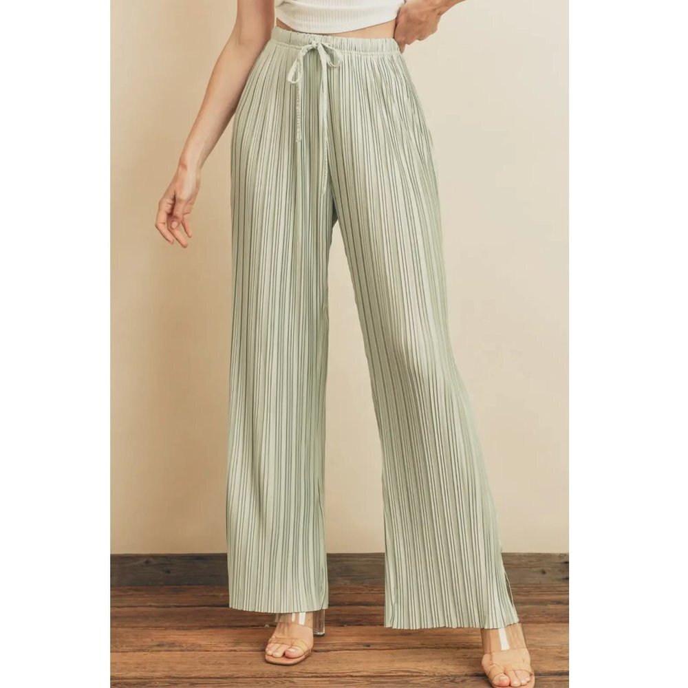 NWOT Dress Forum Vibe Pleated High Rise Wide Leg Pants